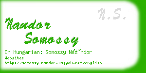 nandor somossy business card